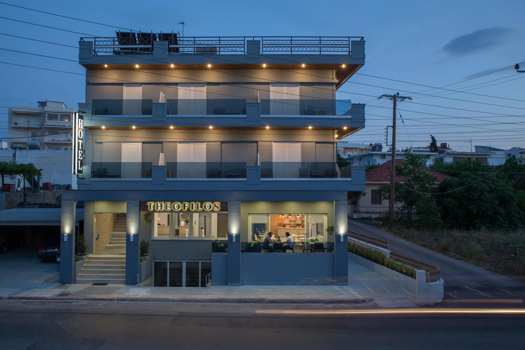 Theofilos City Hotel ハニア エクステリア 写真